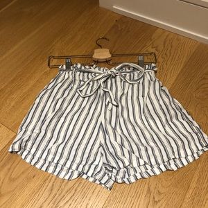 Striped High Waisted Shorts